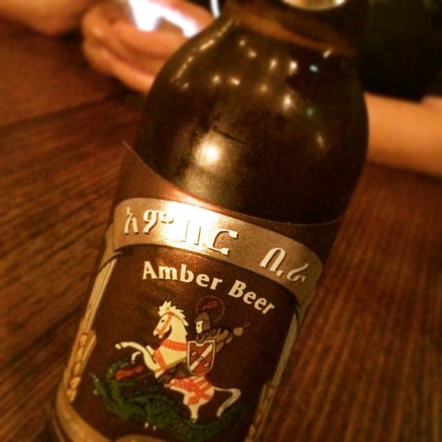 Amber beer from BGI Ethiopia