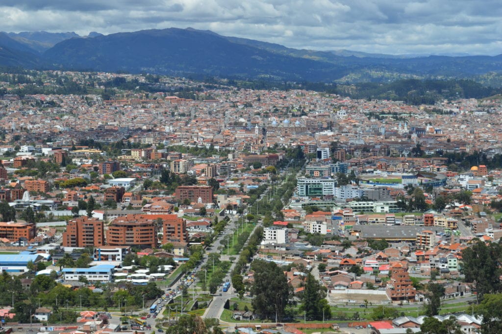 View over Cuenca from Mirador Turi