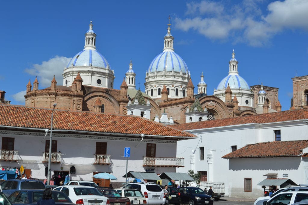 Blue domes of the New Cathedral, one of the top things to do in Cuenca