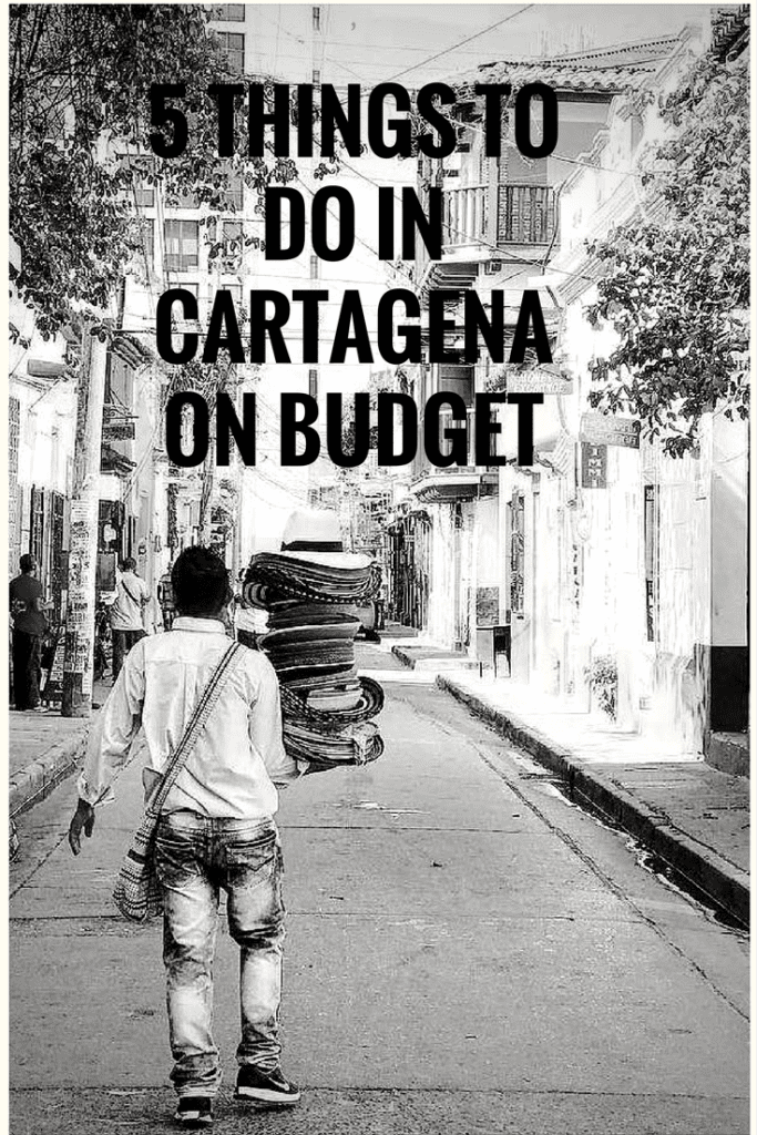 Pinterest graphic: 5 budget-friendly things to do in Cartagena