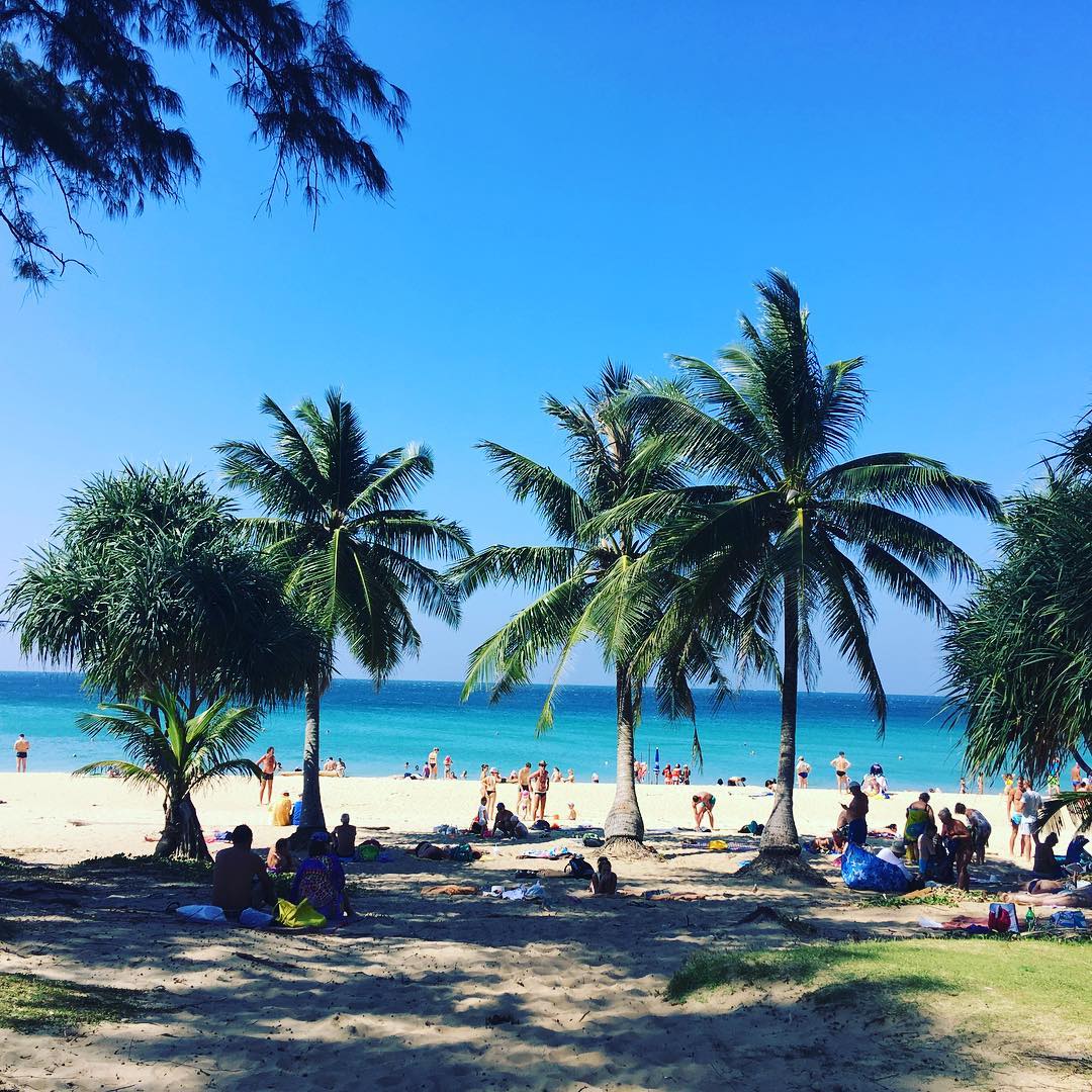 White sand and clear water at Karon Beach, Phuket