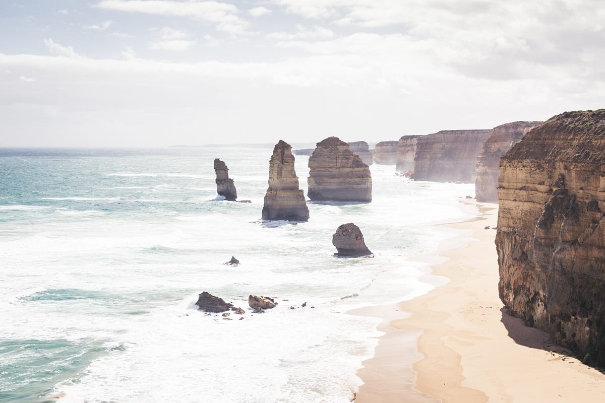 The Great Ocean Road coastline, one of Australia's greatest road trips